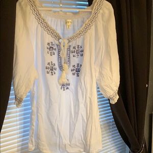 White cotton blouse